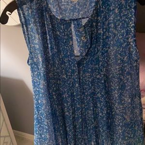 Diane von Furstenberg Blue Sleeveless Top